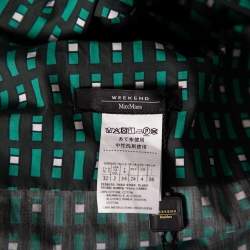 Pre Owned Weekend Max Mara Green Geometric Print Cotton Ravello Wrap Dress XS