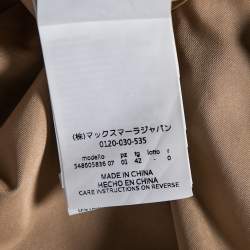 Weekend Max Mara Camel Down & Fur Trimmed Reversible Belted Mino Jacket M
