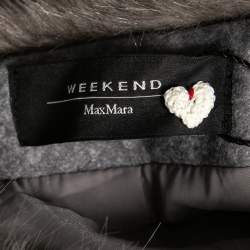 Weekend Max Mara Grey Faux Fur Jacket S