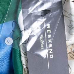 Pre Owned Weekend Max Mara Multicolored Printed Silk Midi Abil Dress XL