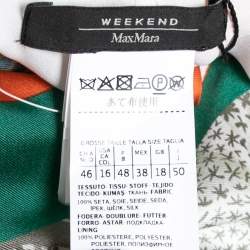 Pre Owned Weekend Max Mara Multicolored Printed Silk Midi Abil Dress XL