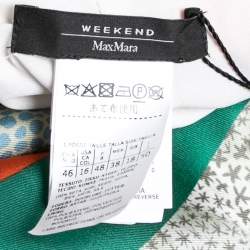 Pre Owned Weekend Max Mara Multicolored Printed Silk Midi Abil Dress XL