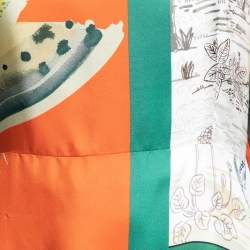 Pre Owned Weekend Max Mara Multicolored Printed Silk Midi Abil Dress XL