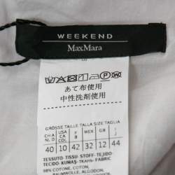 Pre Owned Weekend Max Mara Red Floral Printed Cotton Sleeveless Alfiere Dress M