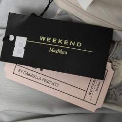 Pre Owned Weekend Max Mara Light Blue Shell Printed & Embellished Cotton Dress M