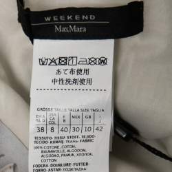 Pre Owned Weekend Max Mara Light Blue Shell Printed & Embellished Cotton Dress M