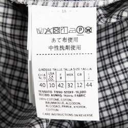 Weekend Max Mara Black Checked Cotton Button Front Tunic M