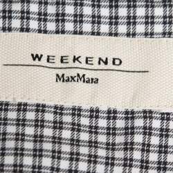 Weekend Max Mara Black Checked Cotton Button Front Tunic M