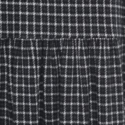 Weekend Max Mara Grey & Black Checked Fleece Maxi Dress 2XL