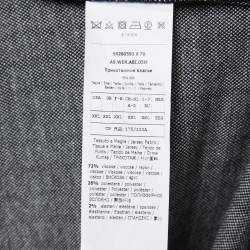 Weekend Max Mara Grey & Black Checked Fleece Maxi Dress 2XL