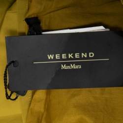 Pre Owned Weekend Max Mara Green Pleated Sleeveless Dress XL