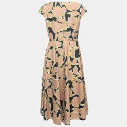 Pre Owned Weekend Max Mara Multicolor Floral Print Cotton Sleeveless Dress M