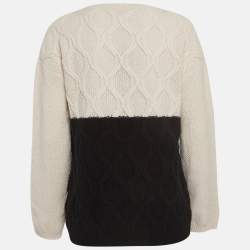 Weekend Max Mara Colourblocked Cable Knit Panaream Sweater L