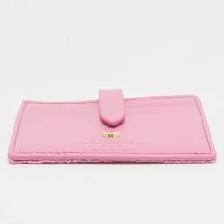 Pre Owned Weekend Max Mara Pink Lace and Leather Card Holder