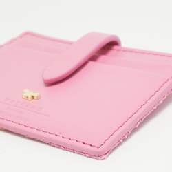 Pre Owned Weekend Max Mara Pink Lace and Leather Card Holder