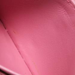 Pre Owned Weekend Max Mara Pink Lace and Leather Card Holder