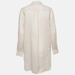 Weekend Max Mara Beige Ramie Pleated Blouse M