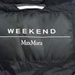 Weekend Max Mara Black Nylon Padded Down Long Jacket S