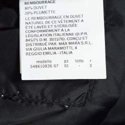 Weekend Max Mara Black Nylon Padded Down Long Jacket S
