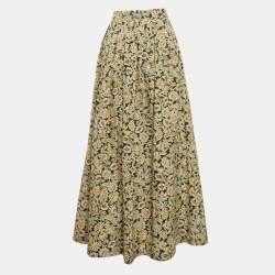 Weekend Max Mara Multicolor Pleated Maxi Skirt L