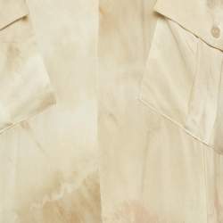 Pre Owned Weekend Max Mara Beige Printed Front Pocket Maxi Dress M