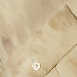 Pre Owned Weekend Max Mara Beige Printed Front Pocket Maxi Dress M