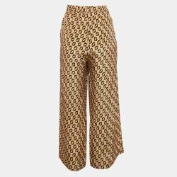 Weekend Max Mara Pink Printed Silk Wide Leg Pants S