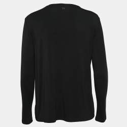 Weekend Max Mara Sequin Embellished Crepe and Knit Top M