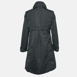 Weekend Max Mara Black Synthetic Pleated Mid-Length Coat M