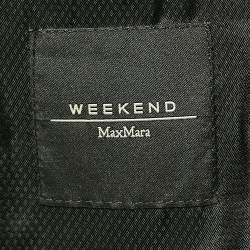 Weekend Max Mara Black Synthetic Pleated Mid-Length Coat M