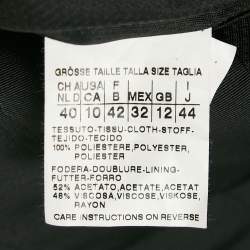 Weekend Max Mara Black Synthetic Pleated Mid-Length Coat M