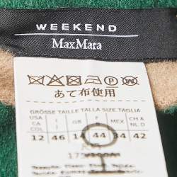 Weekend Max Mara Beige Wool Hooded Falco Coat M