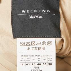 Weekend Max Mara Beige Gabardine Oversized Coat M