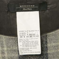 Weekend Max Mara Grey Plaid Wool Short Dress M