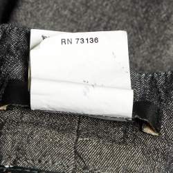 Weekend Max Mara Charcoal Grey Wool & Lace Detail Mini Skirt M
