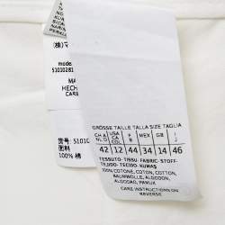 Weekend Max Mara White Cotton Pleated Maxi Skirt L