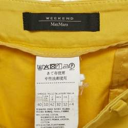 Weekend Max Mara Yellow Cotton Trousers M
