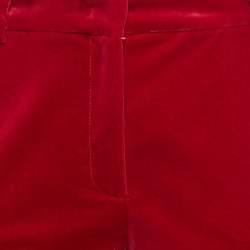 Pre Owned Weekend Max Mara Pink Velvet Regular Fit Jeans S Waist 28"