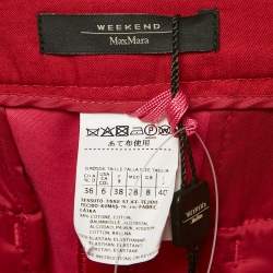 Pre Owned Weekend Max Mara Pink Velvet Regular Fit Jeans S Waist 28"