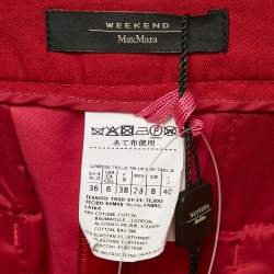 Pre Owned Weekend Max Mara Pink Velvet Regular Fit Jeans S Waist 28"