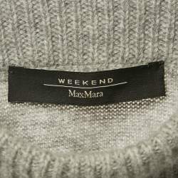 Weekend Max Mara Grey Knit Turtle Neck Sweater One Size