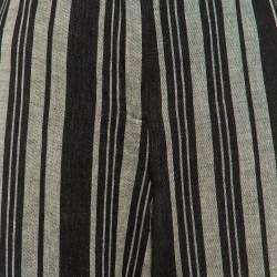 Weekend Max Mara Black/Grey Striped Linen Trousers M