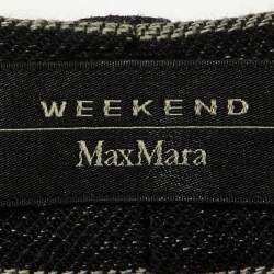 Weekend Max Mara Black/Grey Striped Linen Trousers M