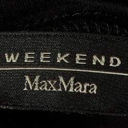 Pre Owned Weekend Max Mara Black Floral Jacquard and Jersey Sweatshirt L