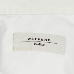 Pre Owned Weekend Max Mara White Cotton Long Sleeve Shirt XS