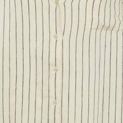 Pre Owned Weekend Max Mara Cream Striped Linen Shirt M