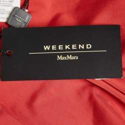 Weekend Max Mara Red Synthetic Wrap Pleated Coat XS