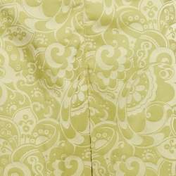 Weekend Max Mara Green Paisley Jacquard Pleated Short Skirt L