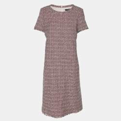Max Mara Multicolor Tweed Midi Dress L