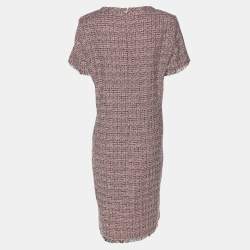 Max Mara Multicolor Tweed Midi Dress L